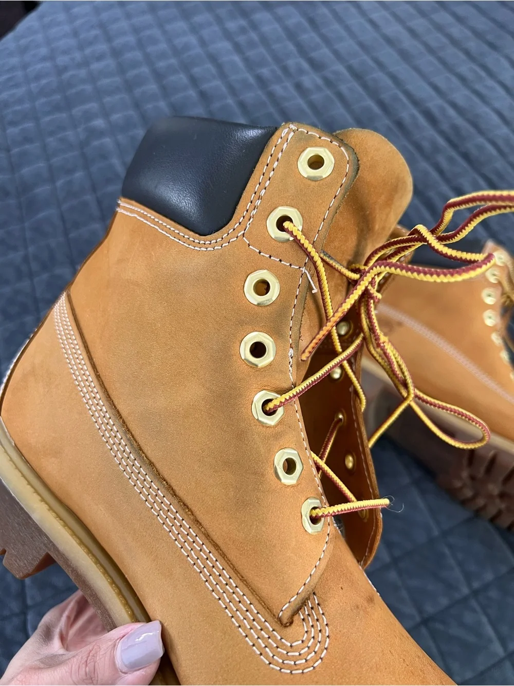 Timberland Boots Shoes Men’s Size 9.5 Wheat Nubuck High Top Lace Up